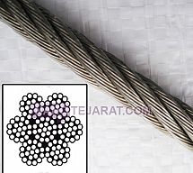 سیم بکسل 19*7 استنلس استیل سیم بکسل 19*7 استنلس استیل
